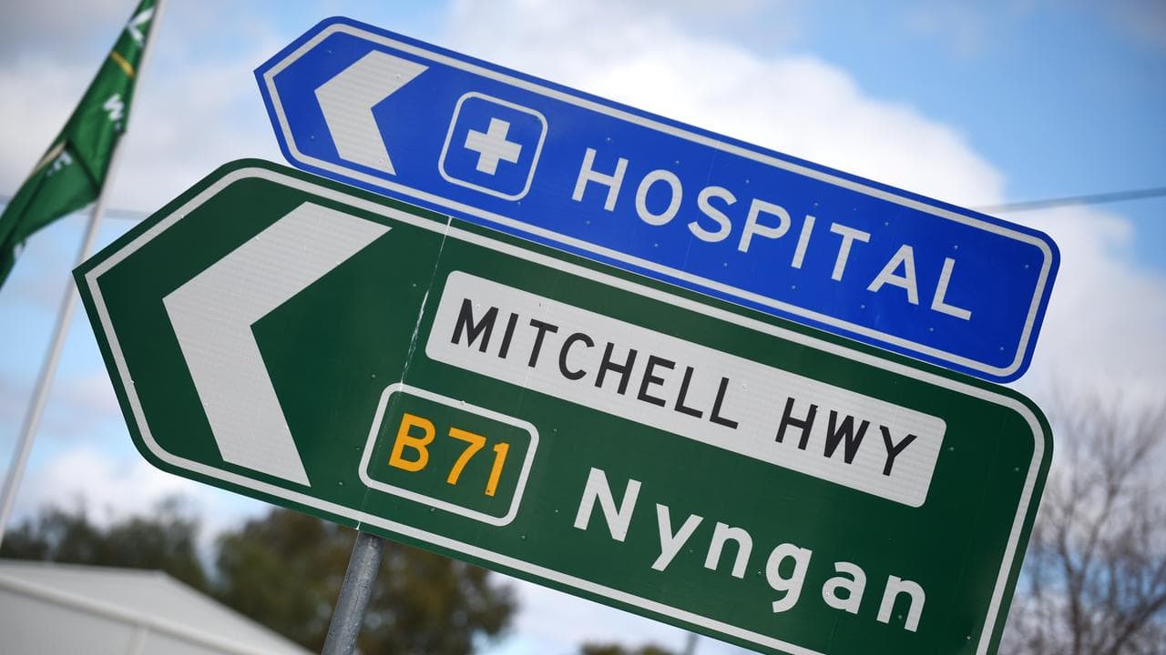 A sign for Nyngan Hospital (file image)