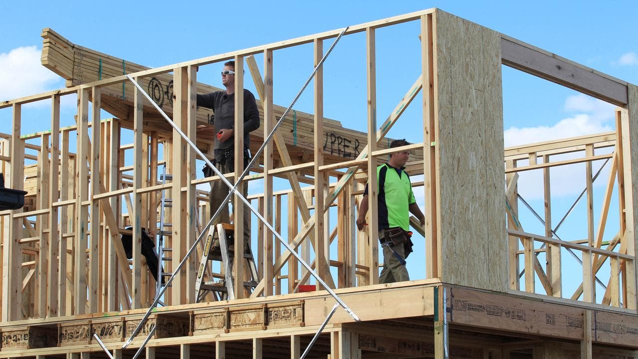 The timber frame of an unbuilt house (file image)