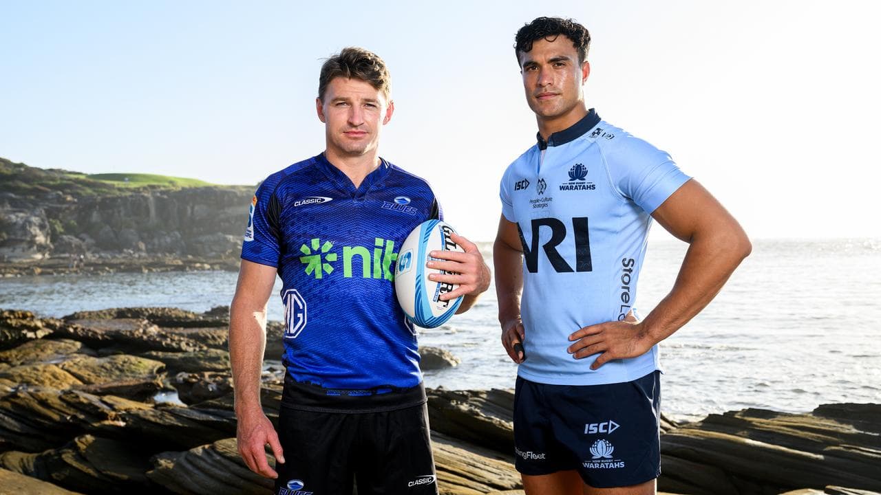 Beauden Barrett and Joseph-Aukuso Suaalii.