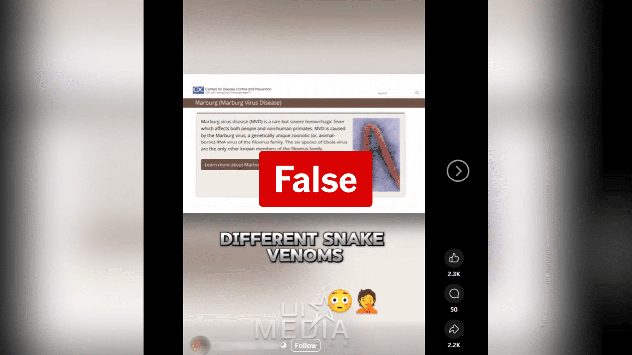 Facebook reel featuring the false claim.