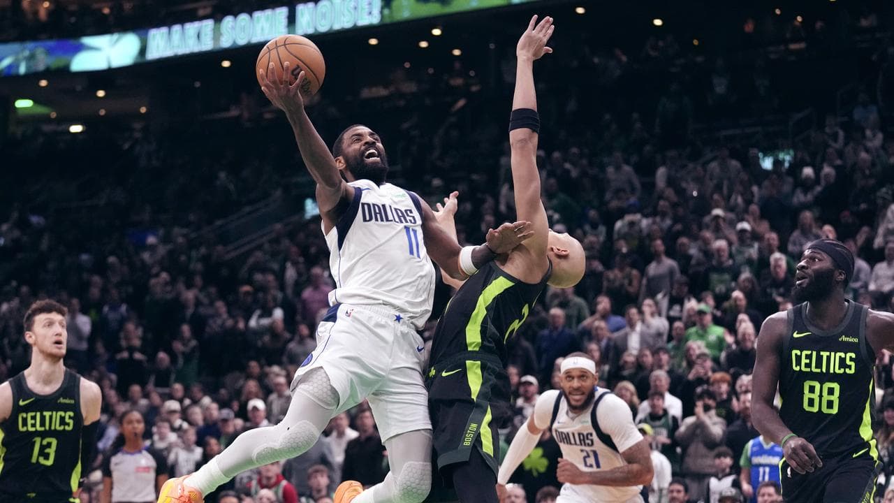 Kyrie Irving and Jordan Walsh.