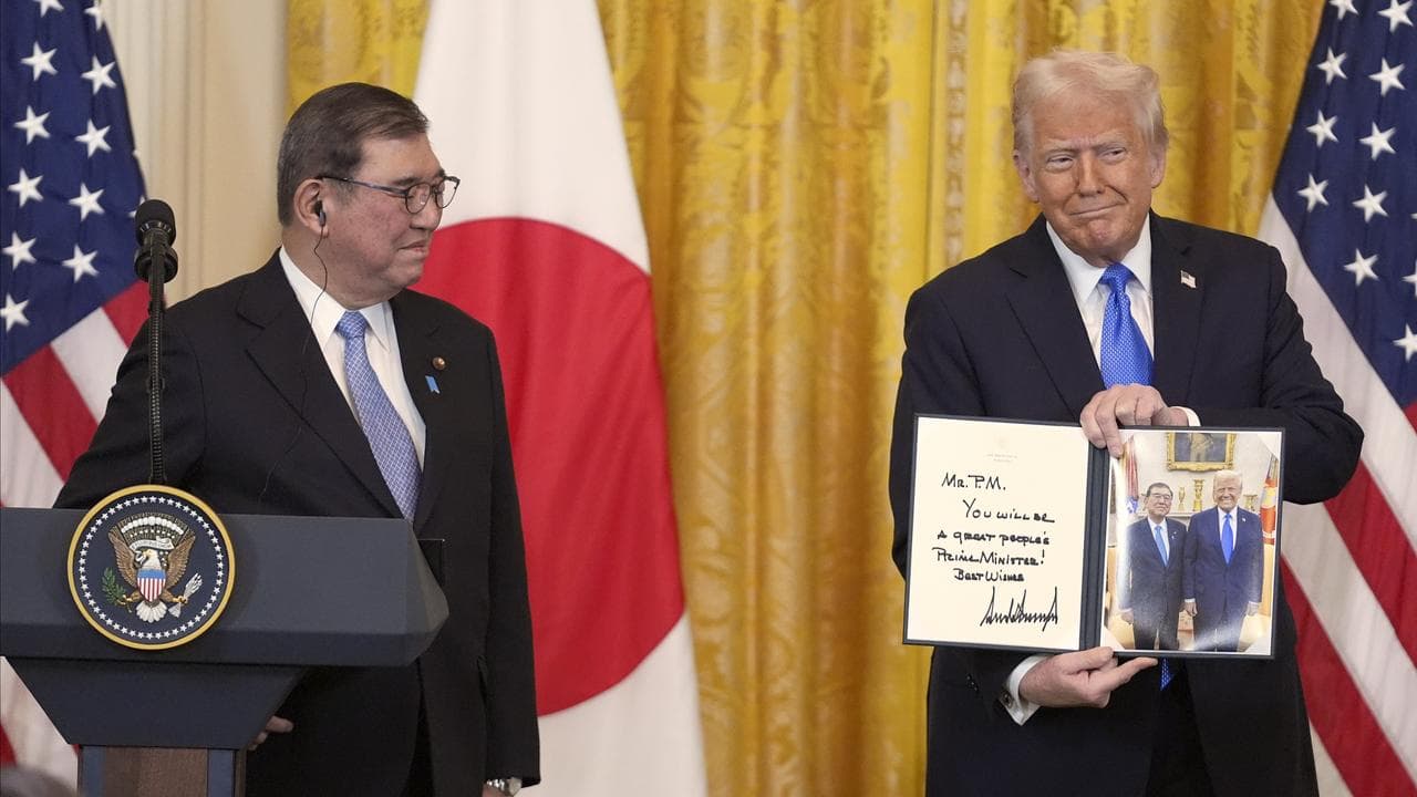 President Donald Trump, Japanese Prime Minister Shigeru Ishiba