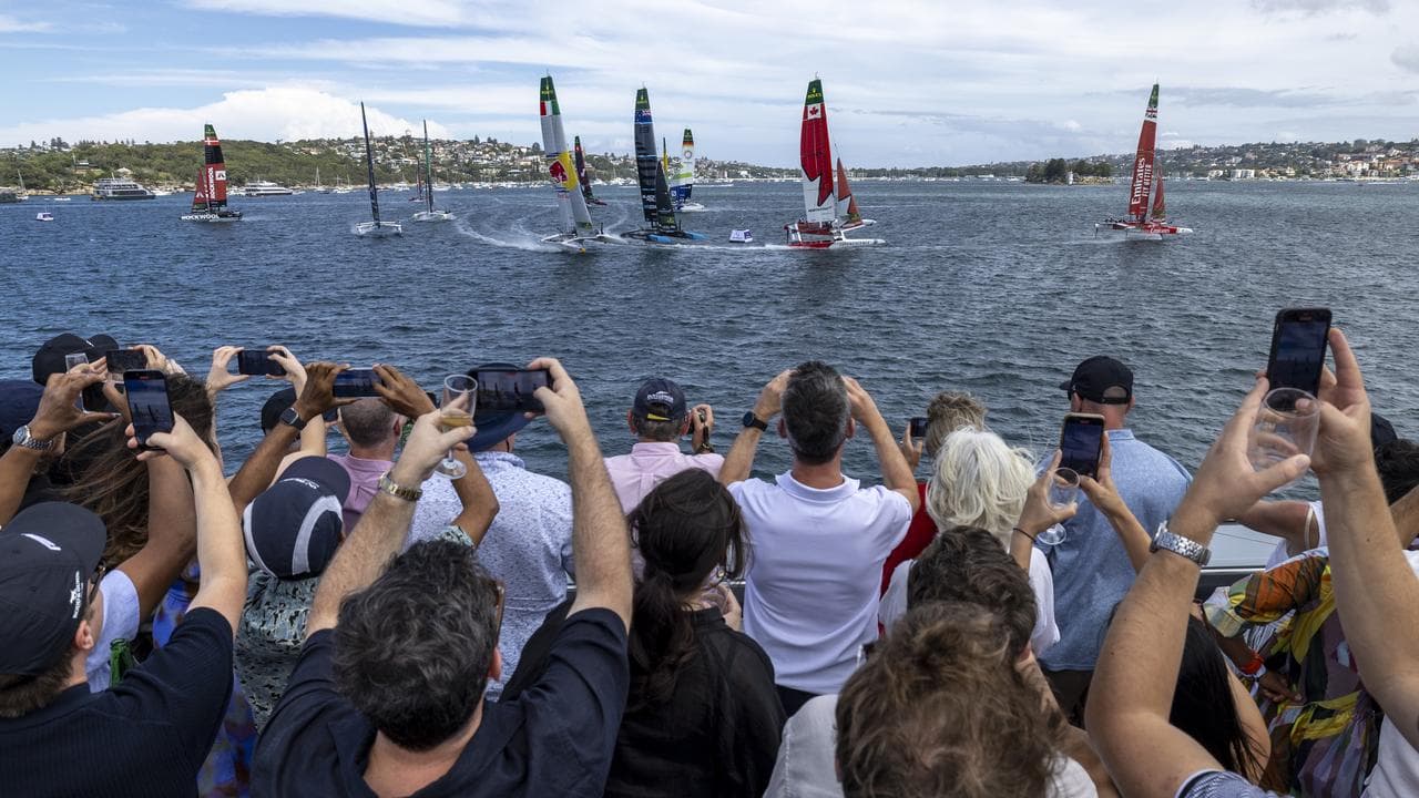 Spectators  at the SailGP event in Sydney.