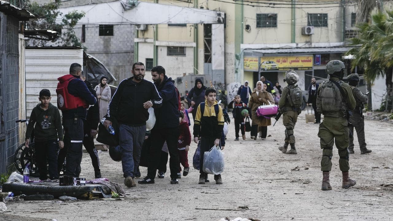 Residents of the Al-Far'a Camp, West Bank,