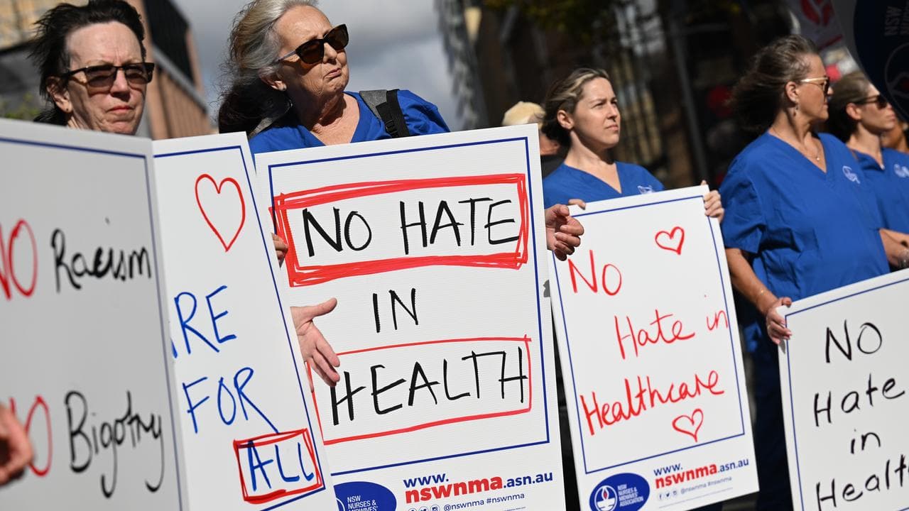 nurses and midwives rally against  against hate speech