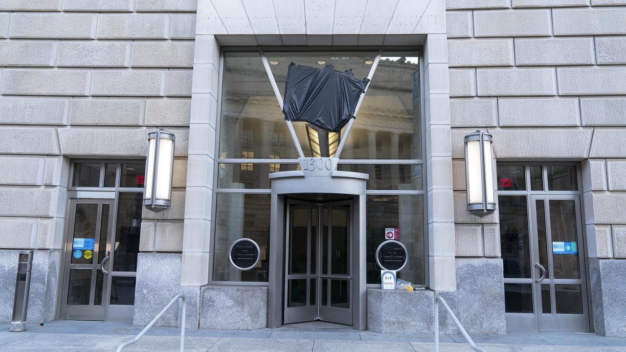 The door to the US Agency for International Development.