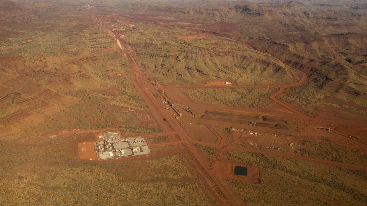 An aerial view of the FMG Solomon hub.