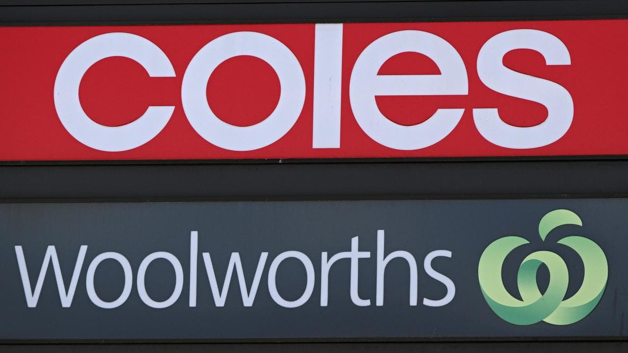 Woolworths and Coles signs