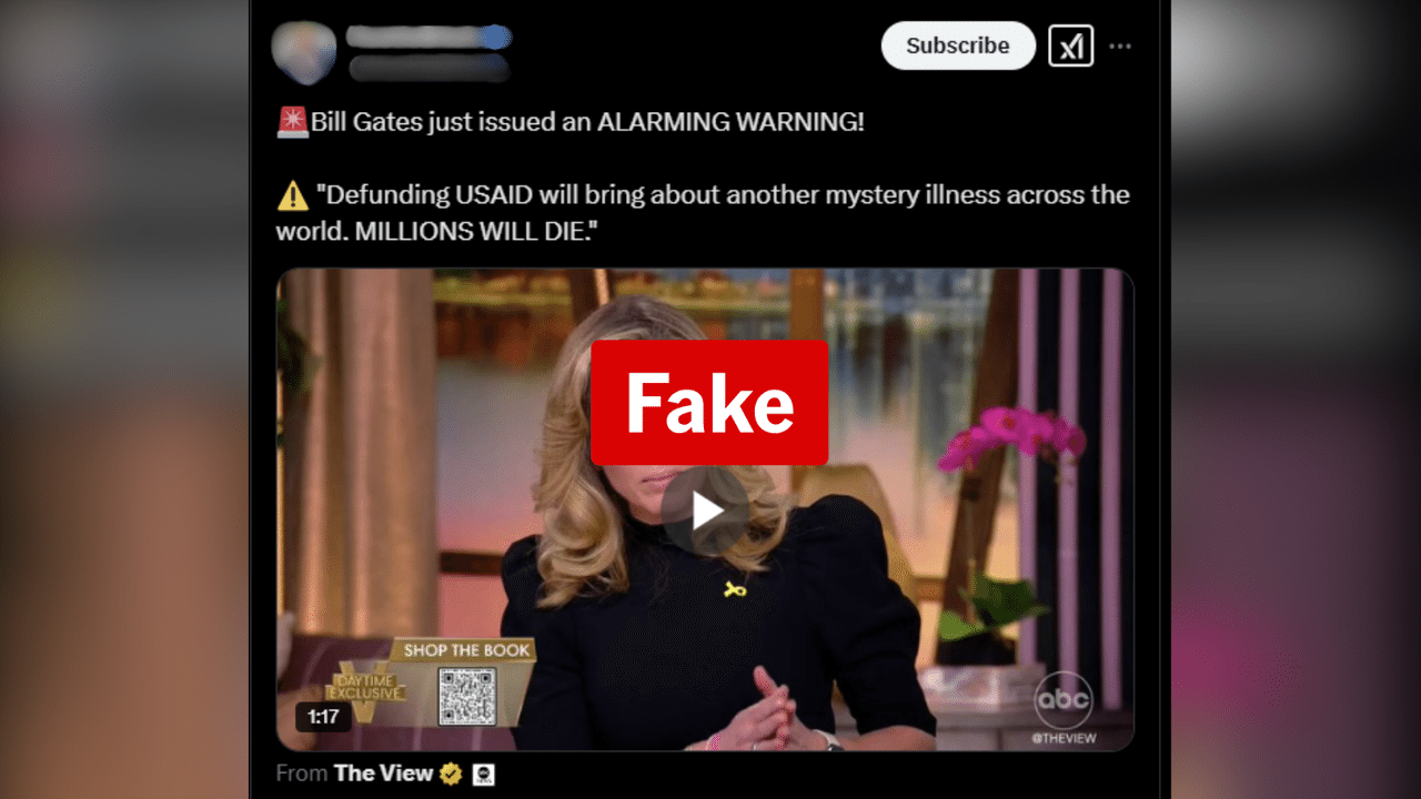 One of the X posts spreading the false claim.