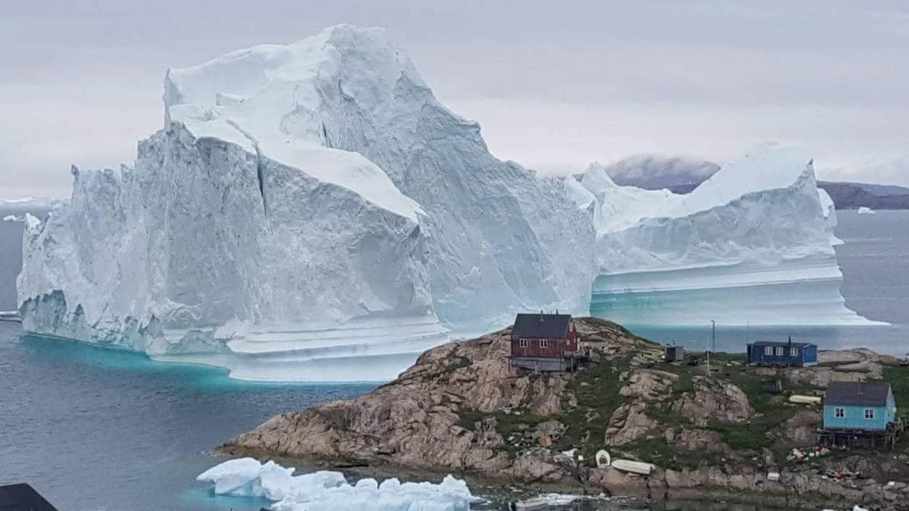 A general view of the village of Innaarsuit in Greenland.