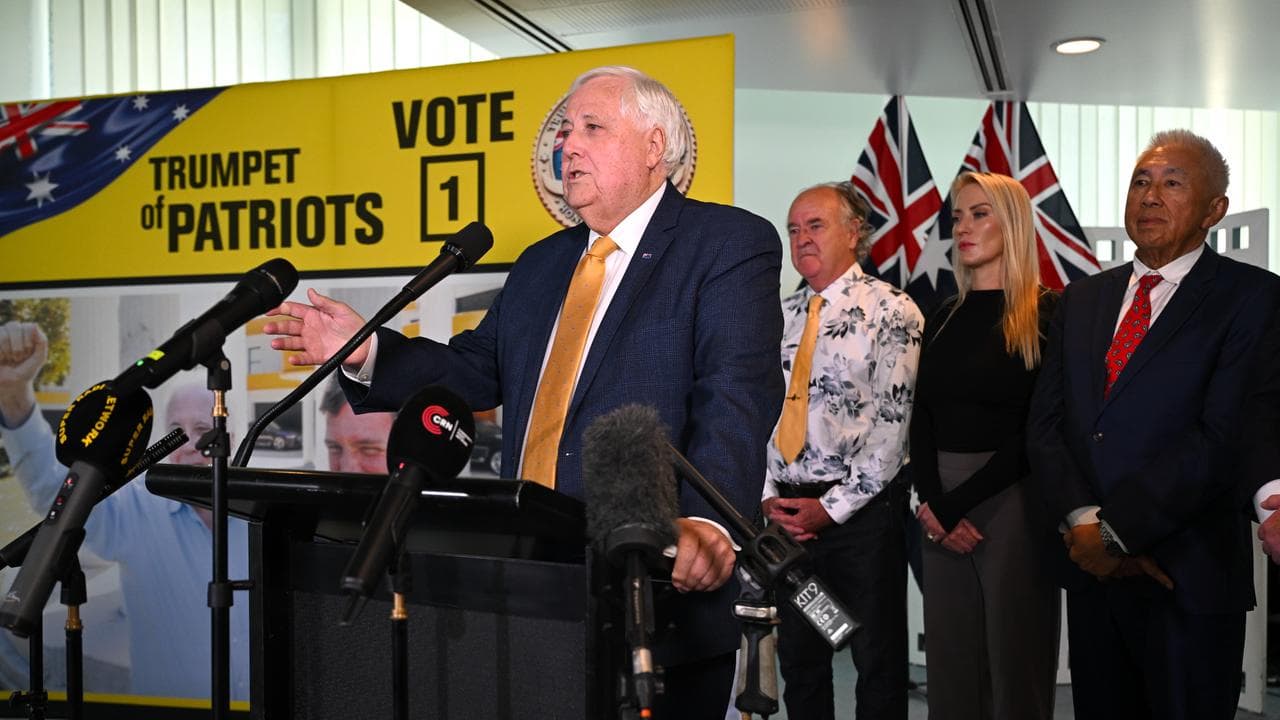 Clive Palmer launches the Trumpet of Patriots party