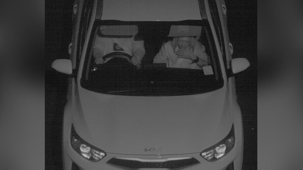 Police are searching for the driver and the passenger in this car