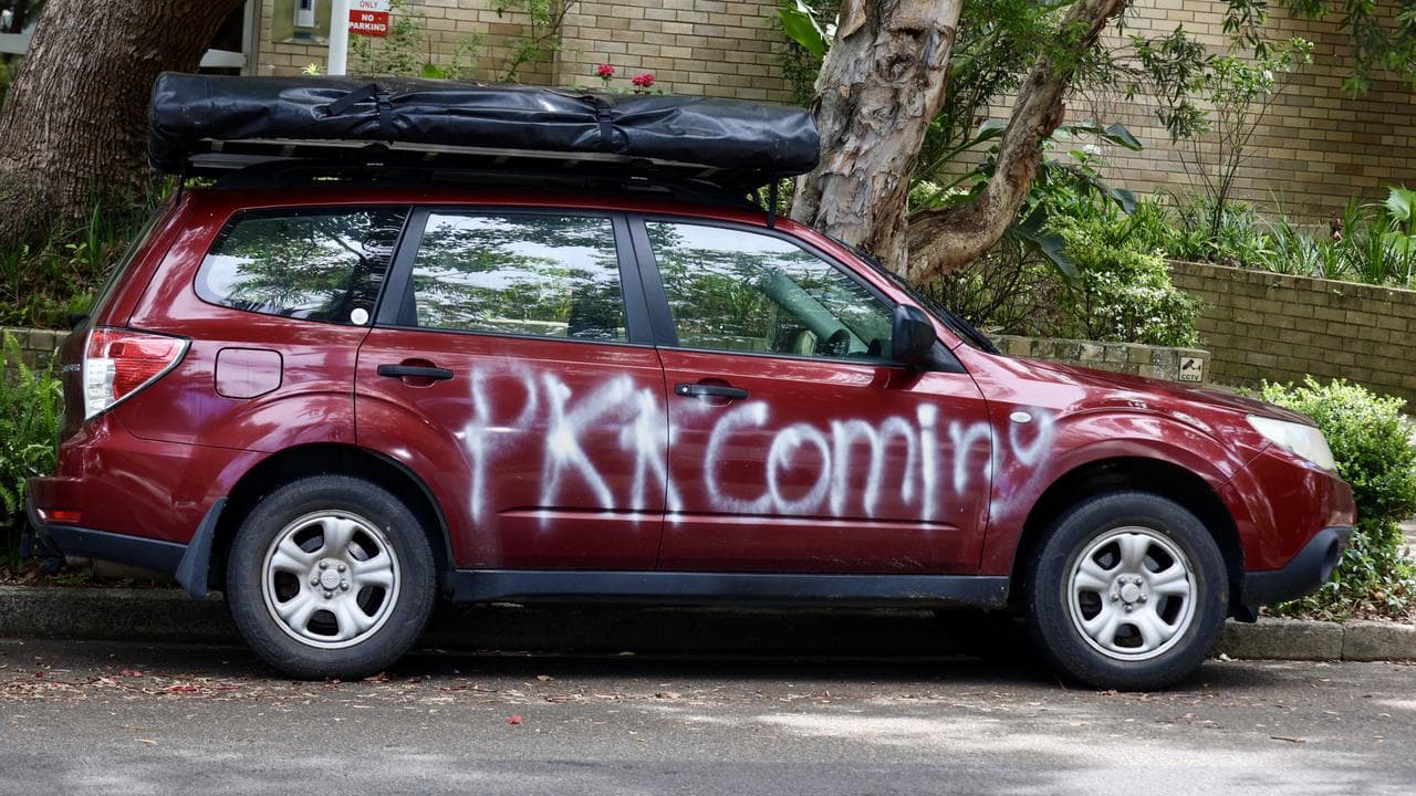A vandalised car in Woollahra (file image)