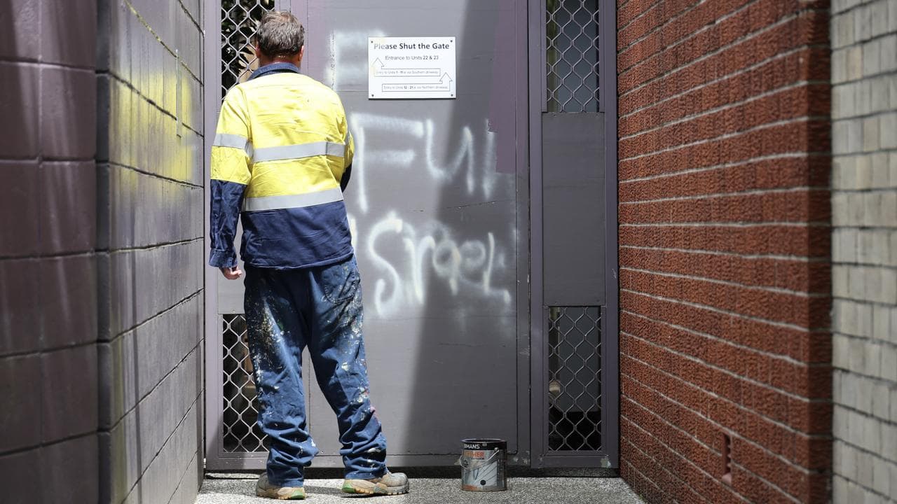 Graffiti is removed from a door in Woollahra (file image)