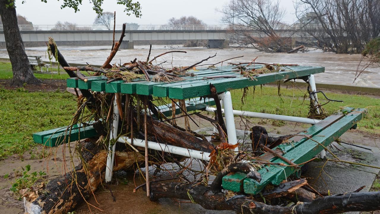 Floodwaters at Latrobe in Tasmania (file image)