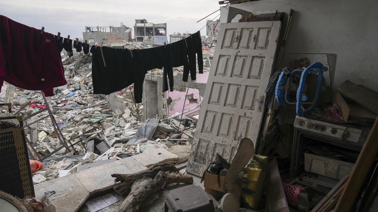 Destroyed buildings Gaza