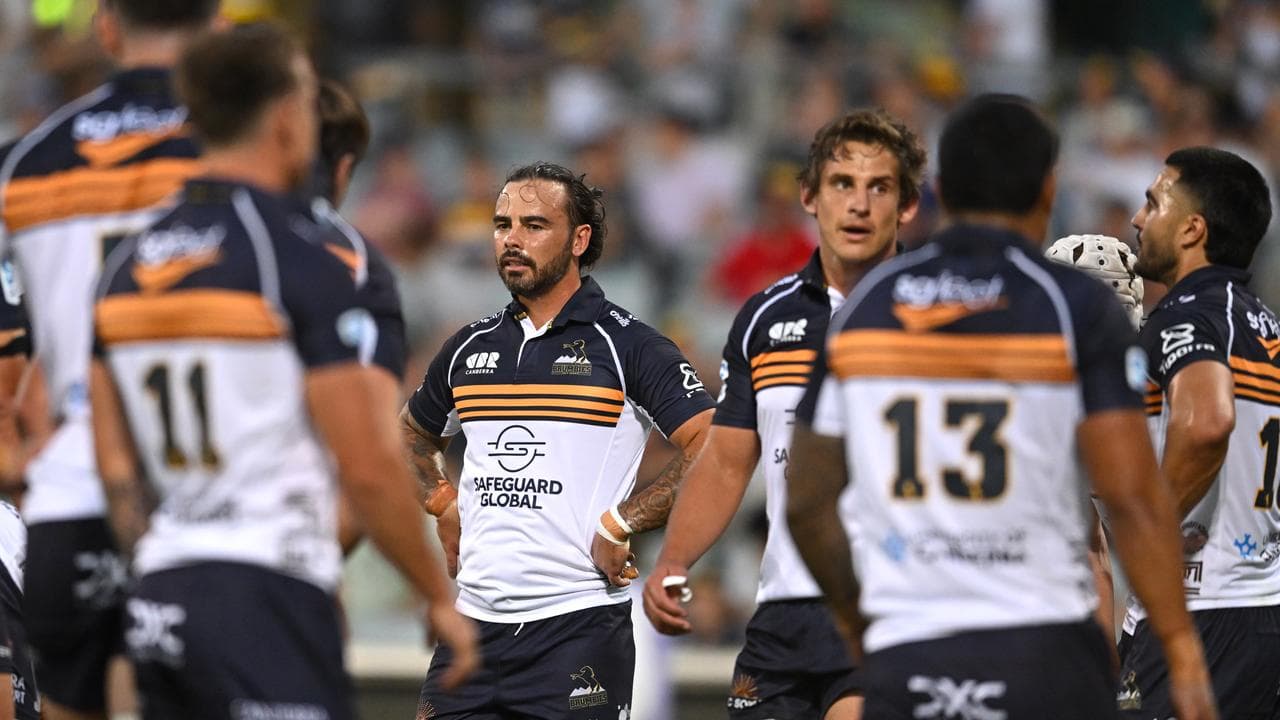 Disappointed Brumbies players.