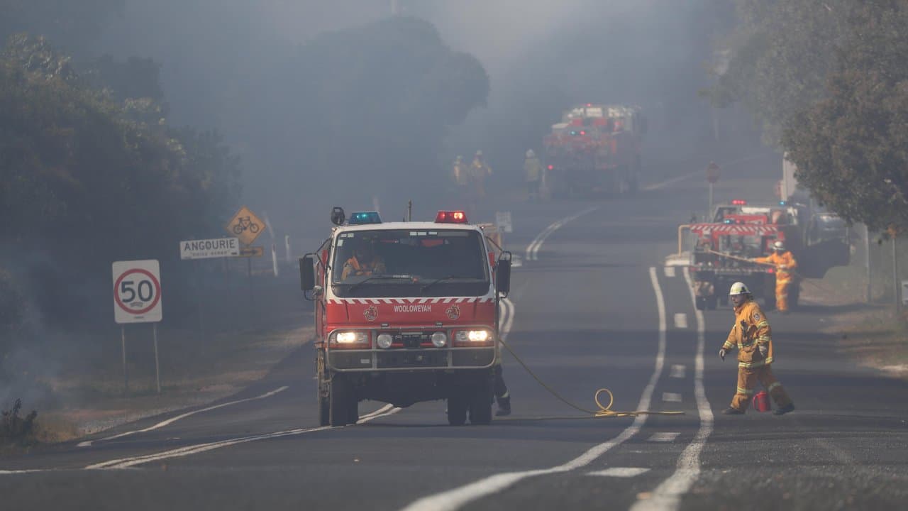 Firefighters battling a bushfire