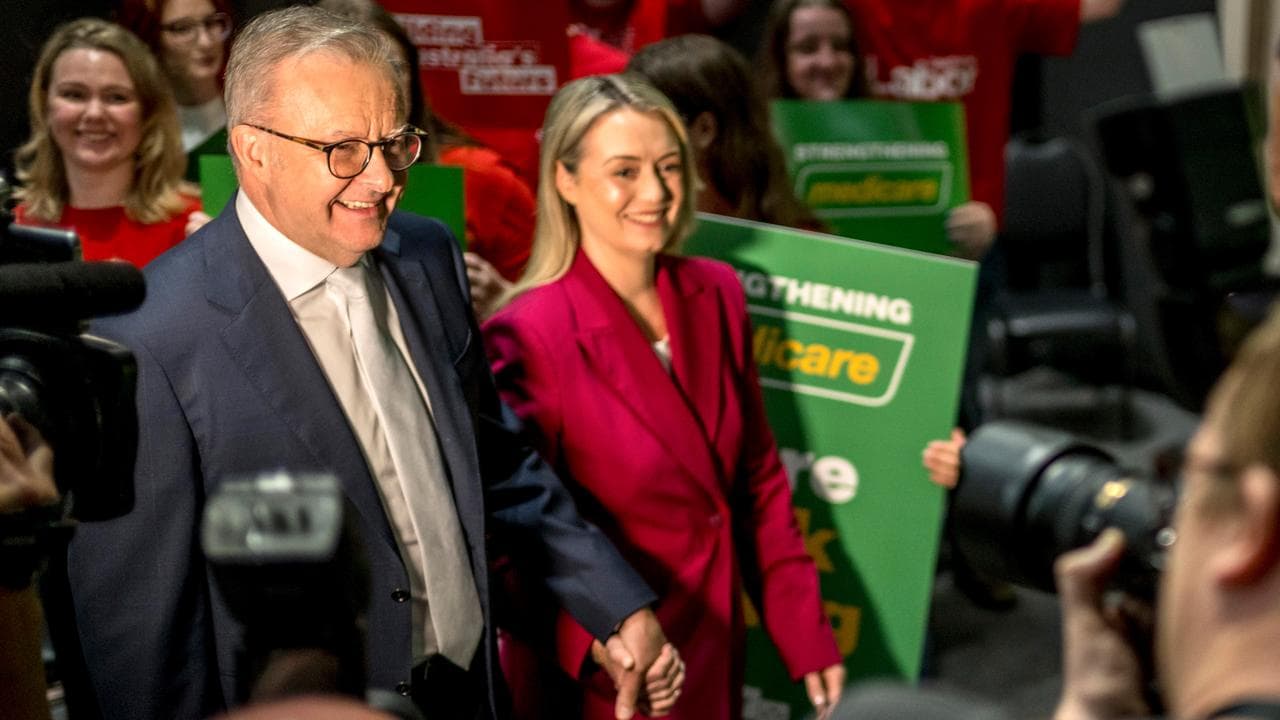 Anthony Albanese and Jodie Haydon in Launceston