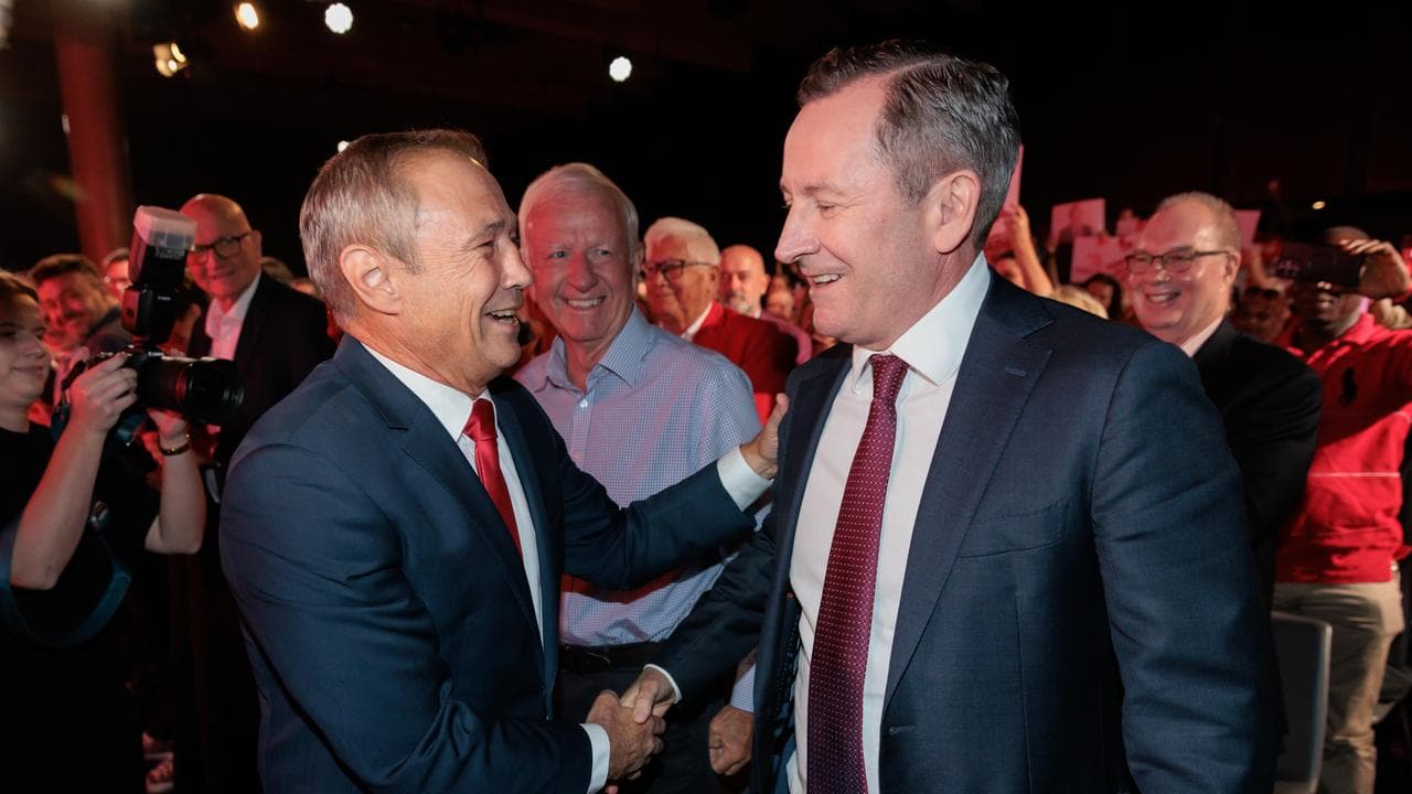 Western Australia Premier Roger Cook and former premier Mark McGowan