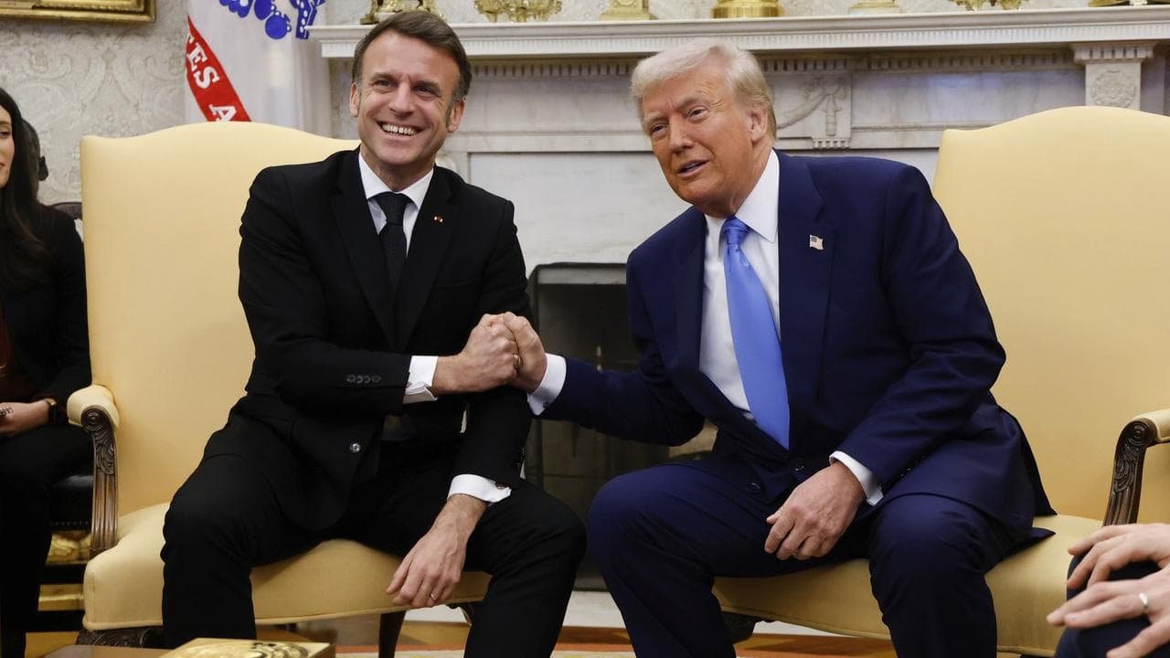 Emmanuel Macron and Donald Trump