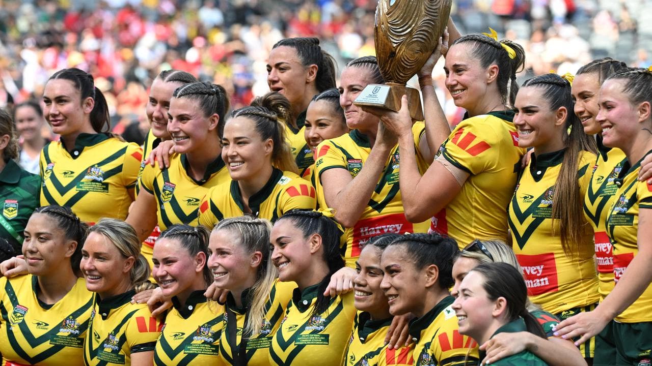 The Jillaroos after beating New Zealand in the Pacific Cup final.