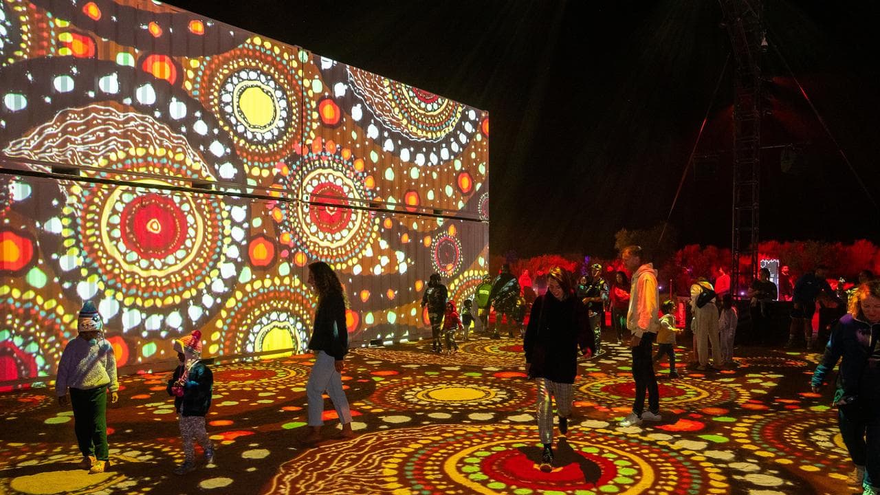 Grounded installation at the Parrtjima Festival