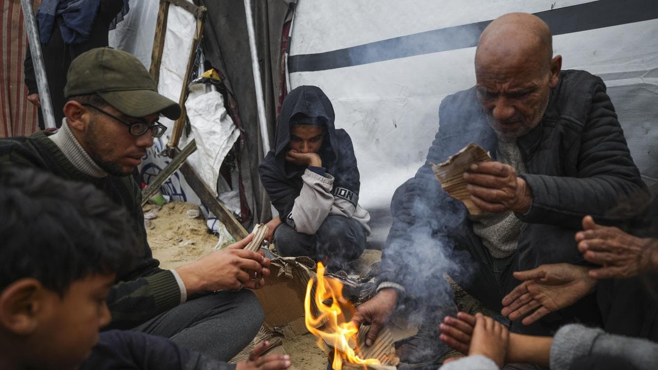 Displaced Palestinians in Rafah