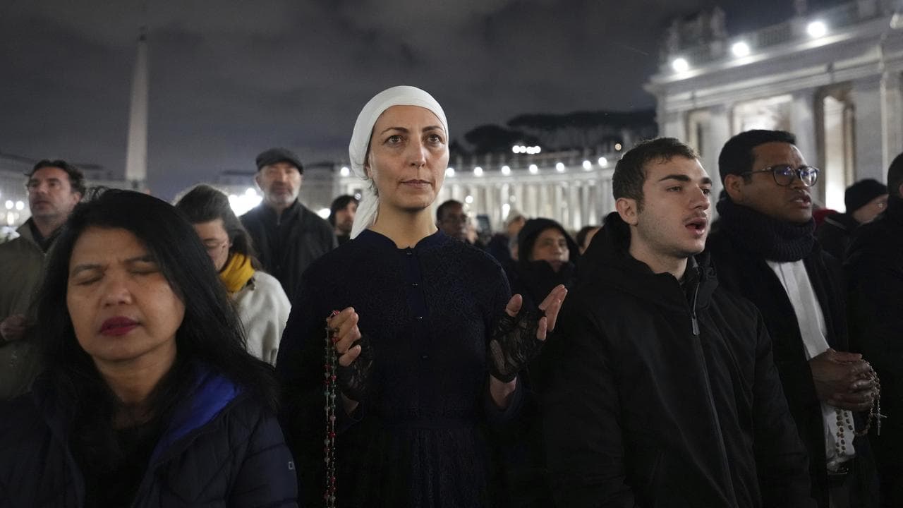A prayer service with Cardinal Luis Antonio Tagle in St Peter's Square