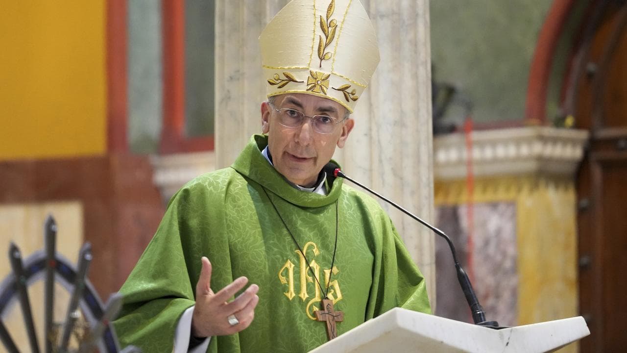 Cardinal Baldassare Reina celebrates mass for Pope Francis