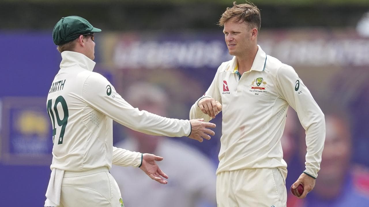 Acting captain Steve Smith (left) turned to Matt Kuhnemann.