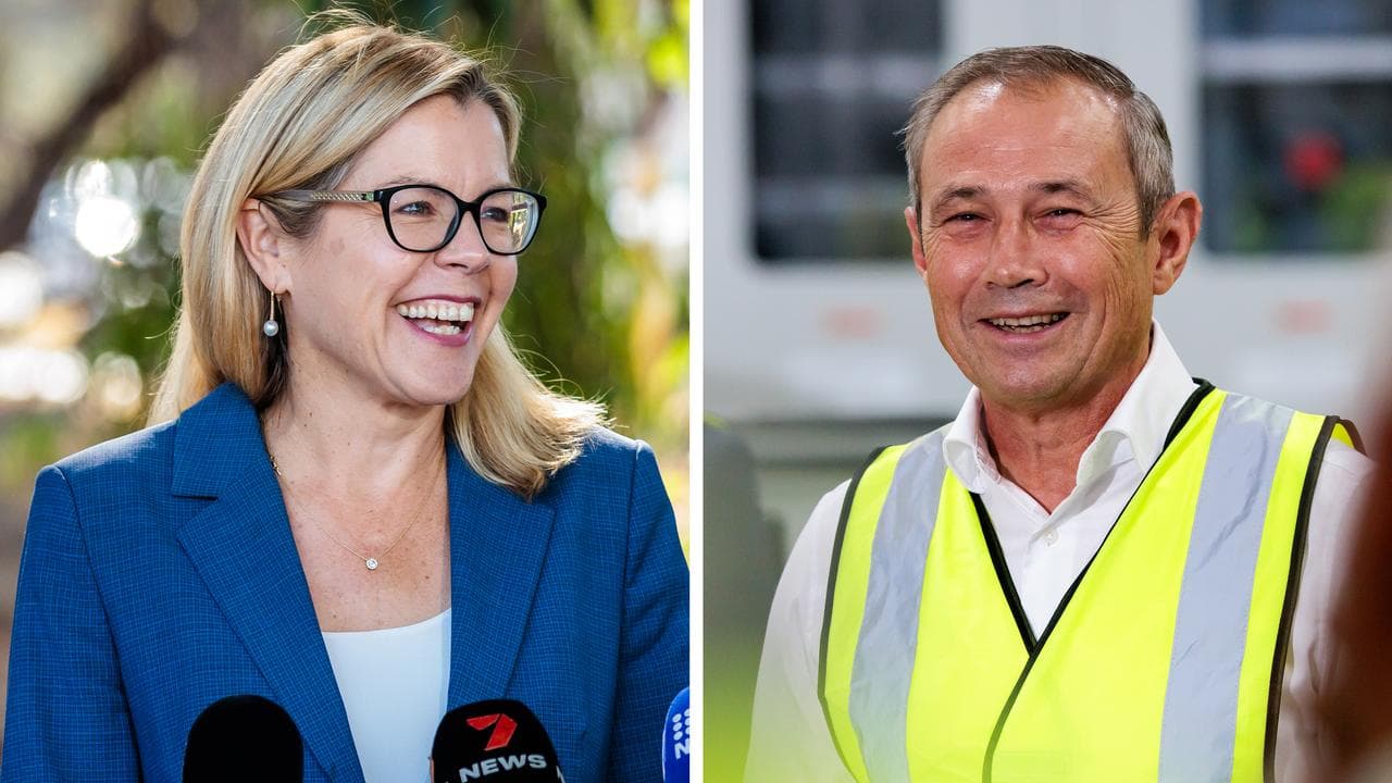 Libby Mettam and Labor Premier Roger Cook