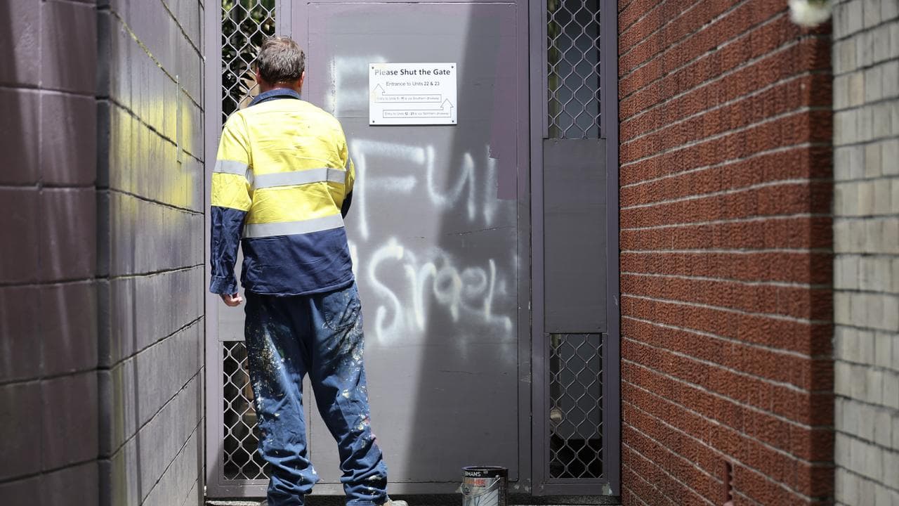 Graffiti removed from a door in Woollahra (file)