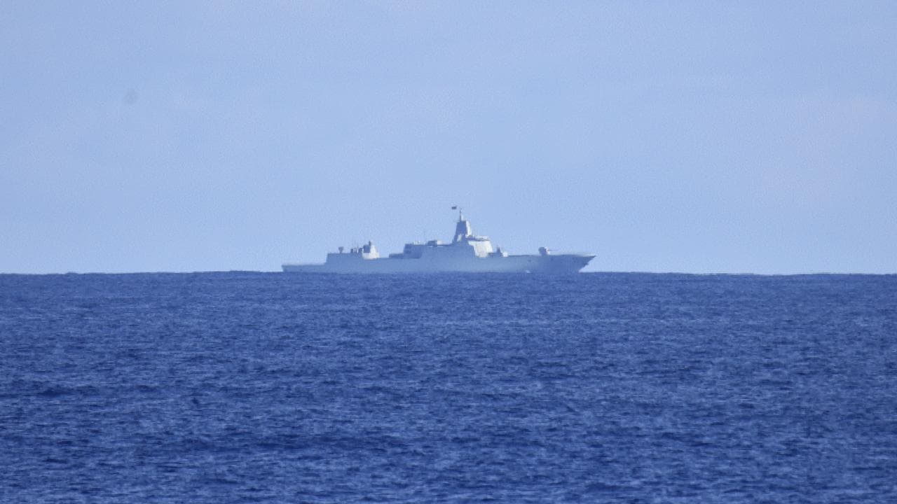 Chinese naval ship in the Tasman Sea
