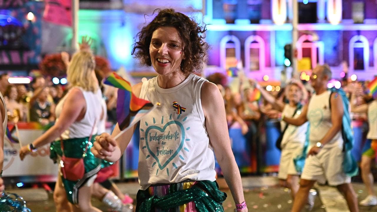 Federal MP Allegra Spender at the Sydney Gay and Lesbian Mardi Gras