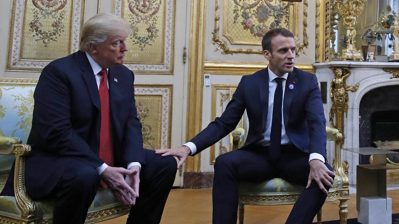French President Emmanuel Macron, US President Donald Trump