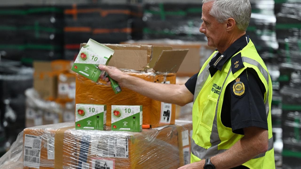 Australian Border Force seizes cartons vapes (file image)