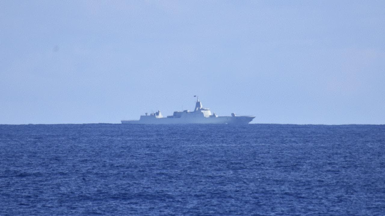 Chinese naval ship off the Australian coast