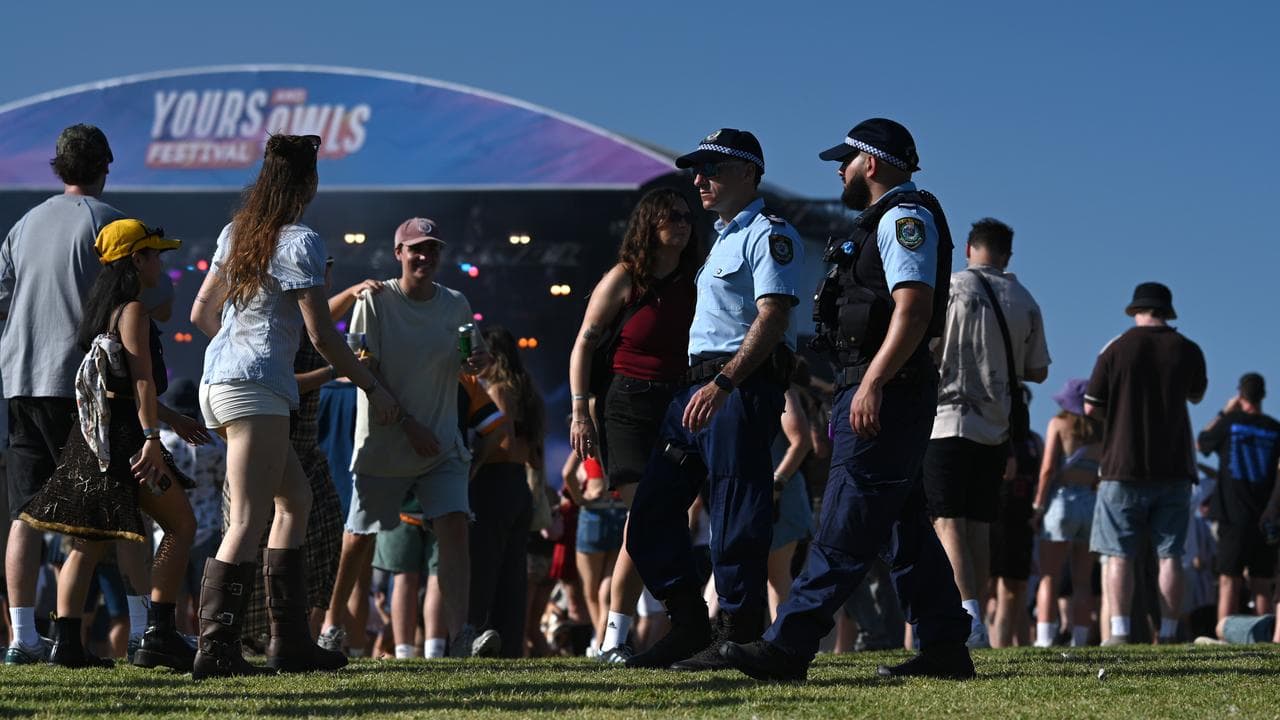 Police at the festival.