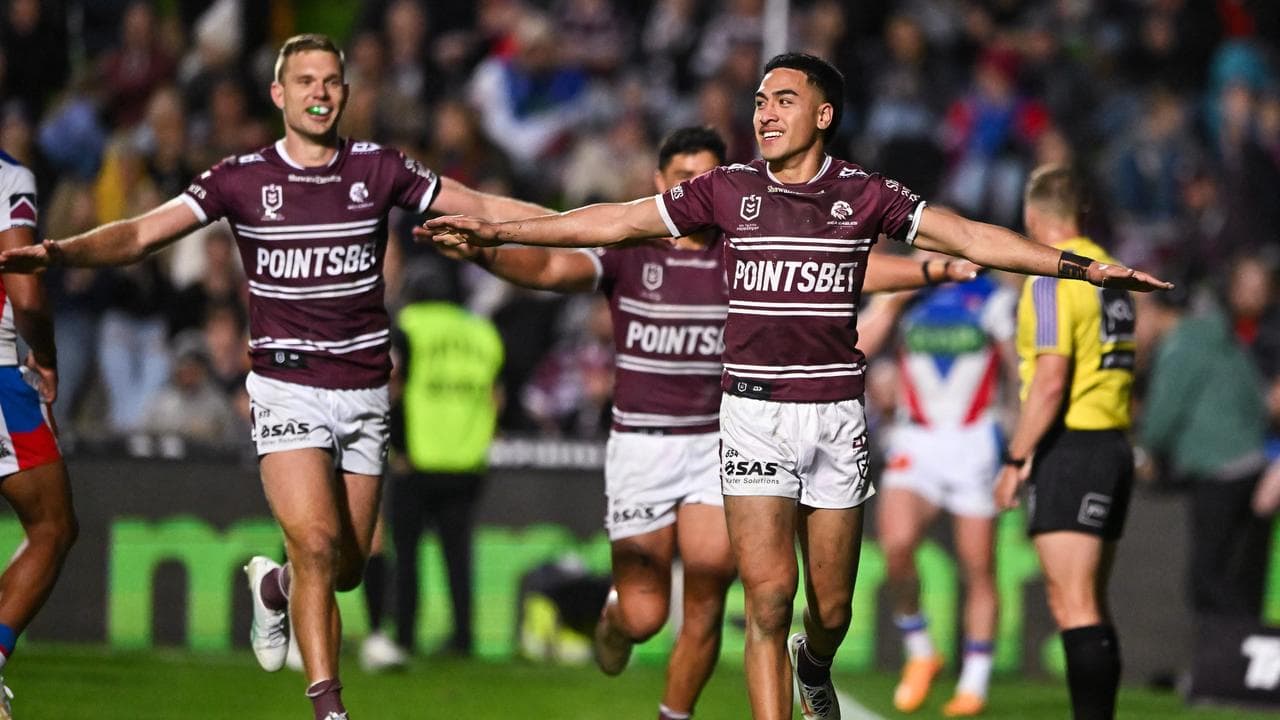 (L-R) Tom Trbojevic and Lehi Hopoate.