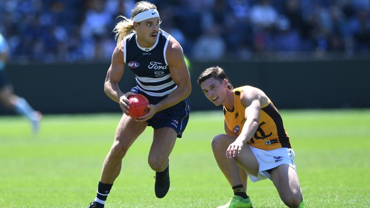 Geelong recruit Bailey Smith (left)
