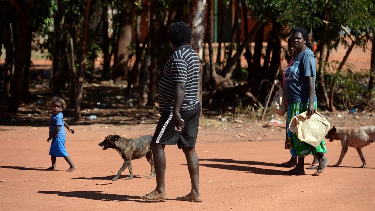 Locals at the aboriginal community of Maningrida in West Arnhem Land