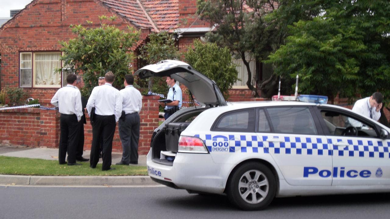 Victoria police at the scene of a violent home invasion (file pic)
