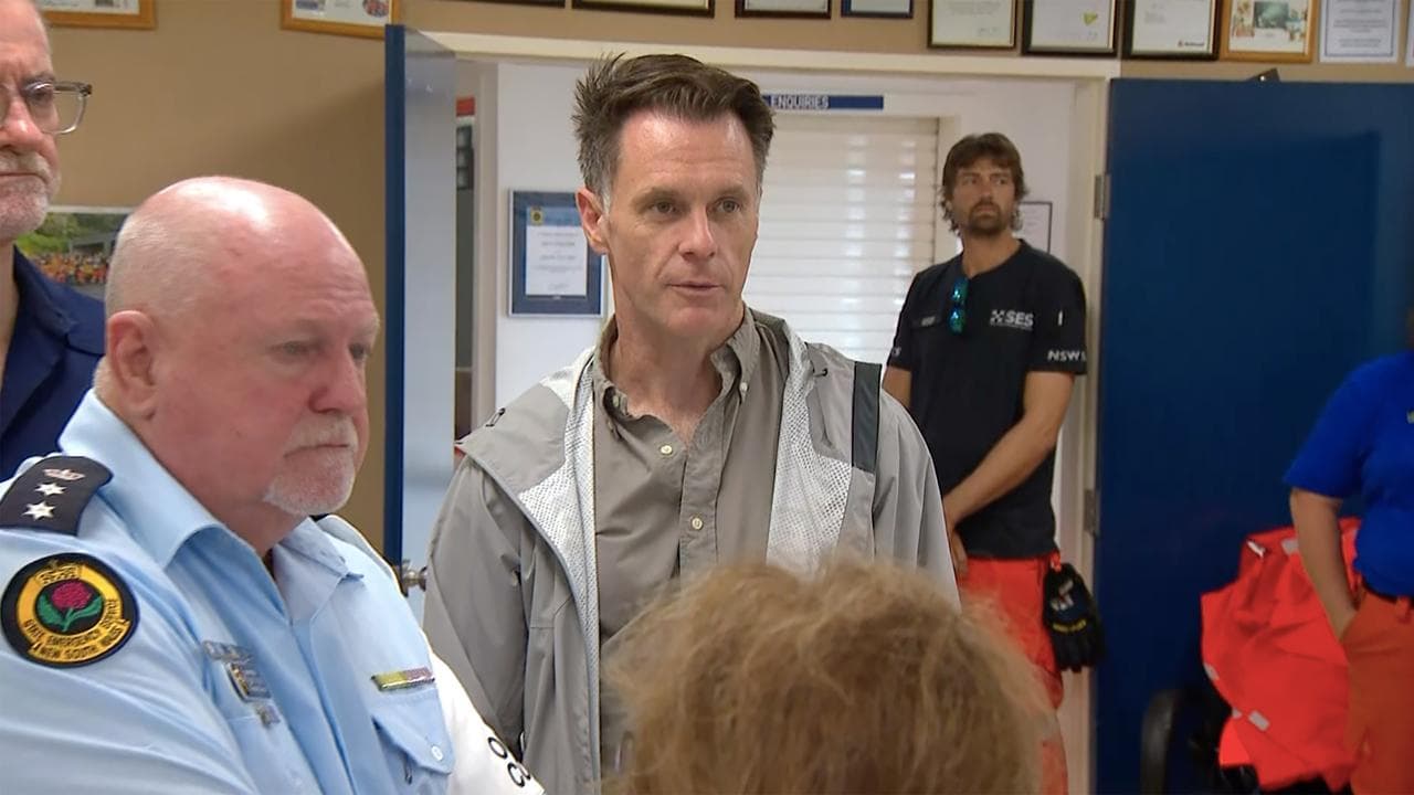 NSW Premier Chris Minns at the SES unit in Lismore