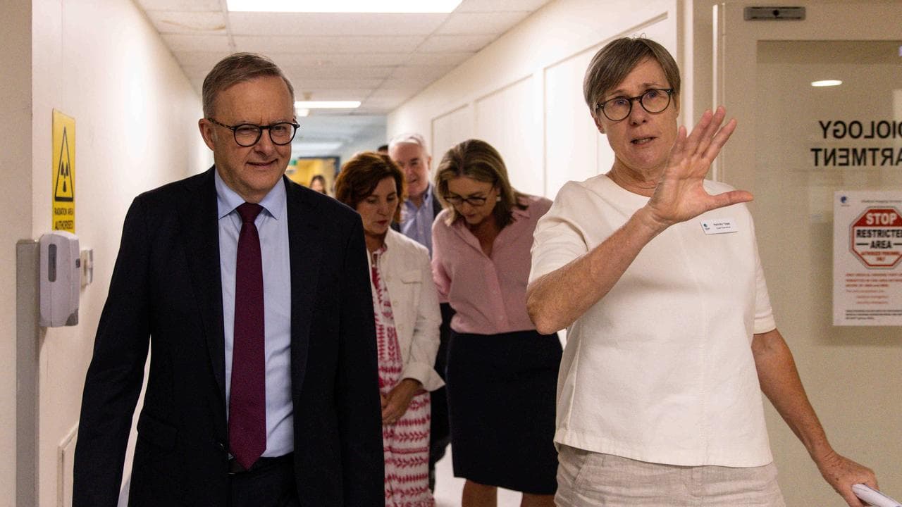 Prime Minister Anthony Albanese touring Frankston Hospital.