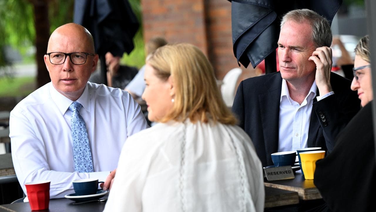 Peter Dutton with coalition foreign affairs spokesman David Coleman