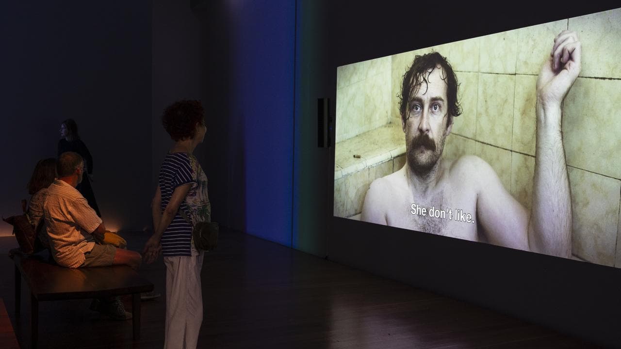 A work by Kuba Dorabialski at the Direct, Directed, Directly art show