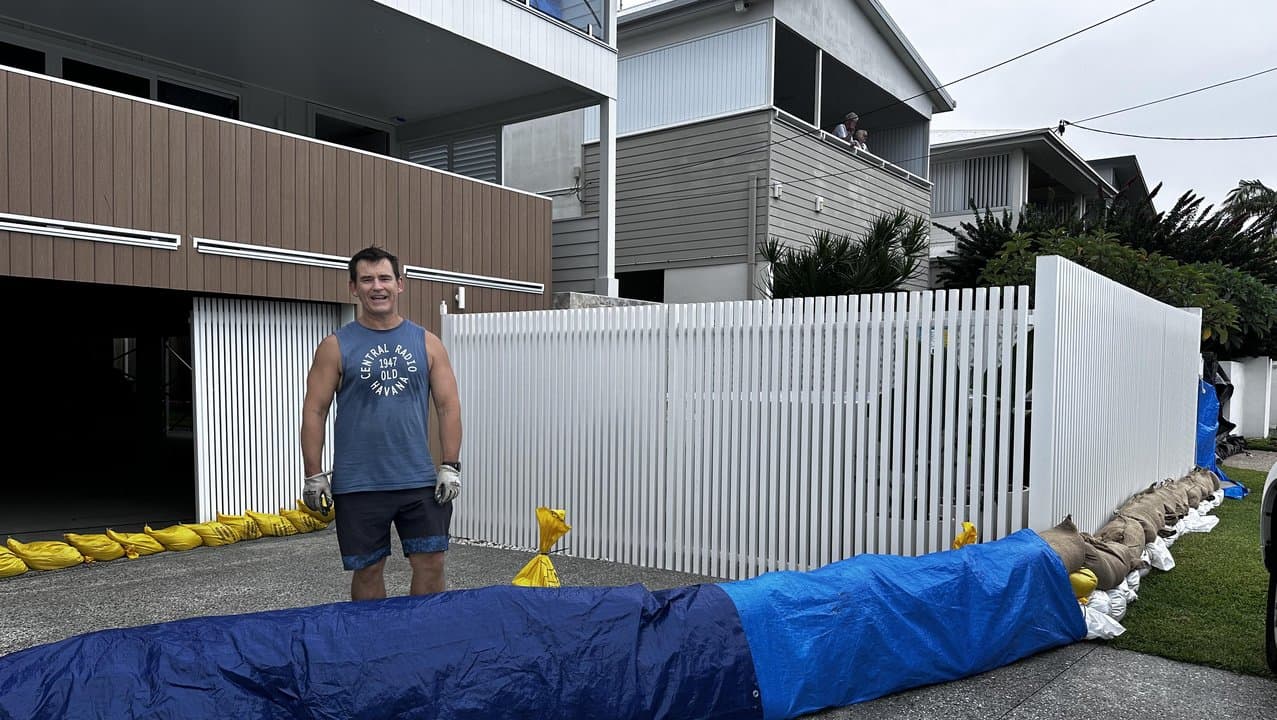 Steve Cotter with flood mitigation