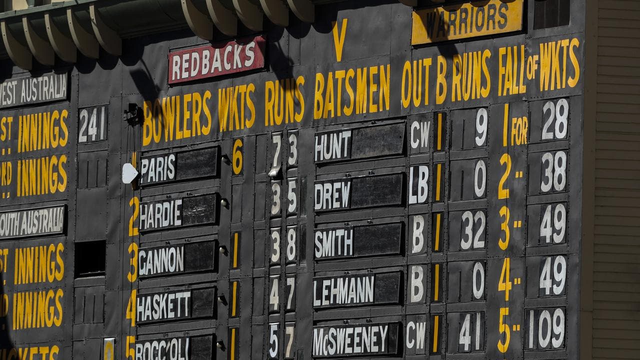 The Adelaide Oval scoreboard.