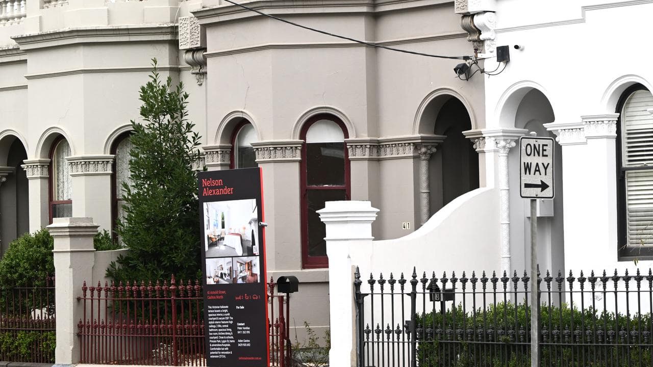 A terrace house on sale in Melbourne.